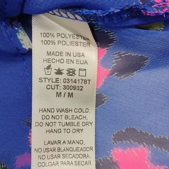 Chris & Carol women's animal print, medium sized, sheer sleeveless top - Picture 3 of 10